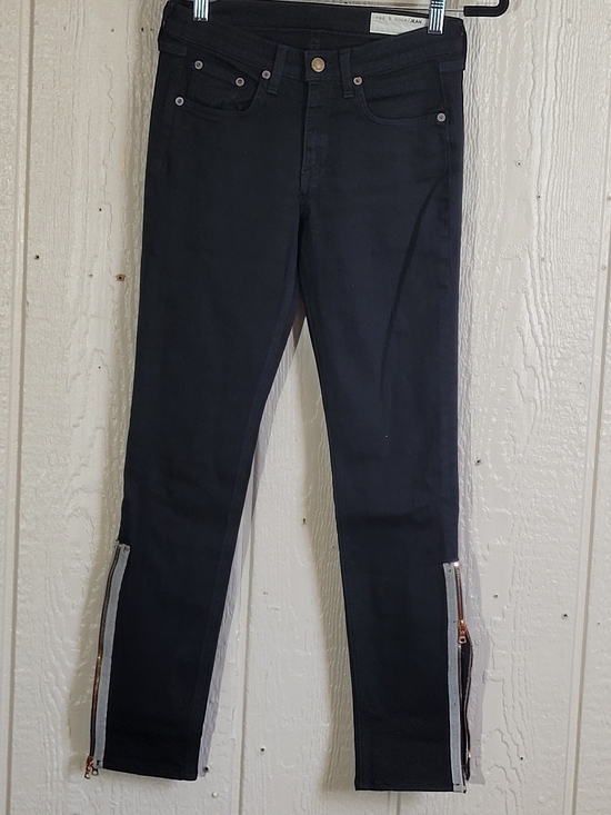 rag & bone Denim - rag & bone Black Jeans with Zipper Details